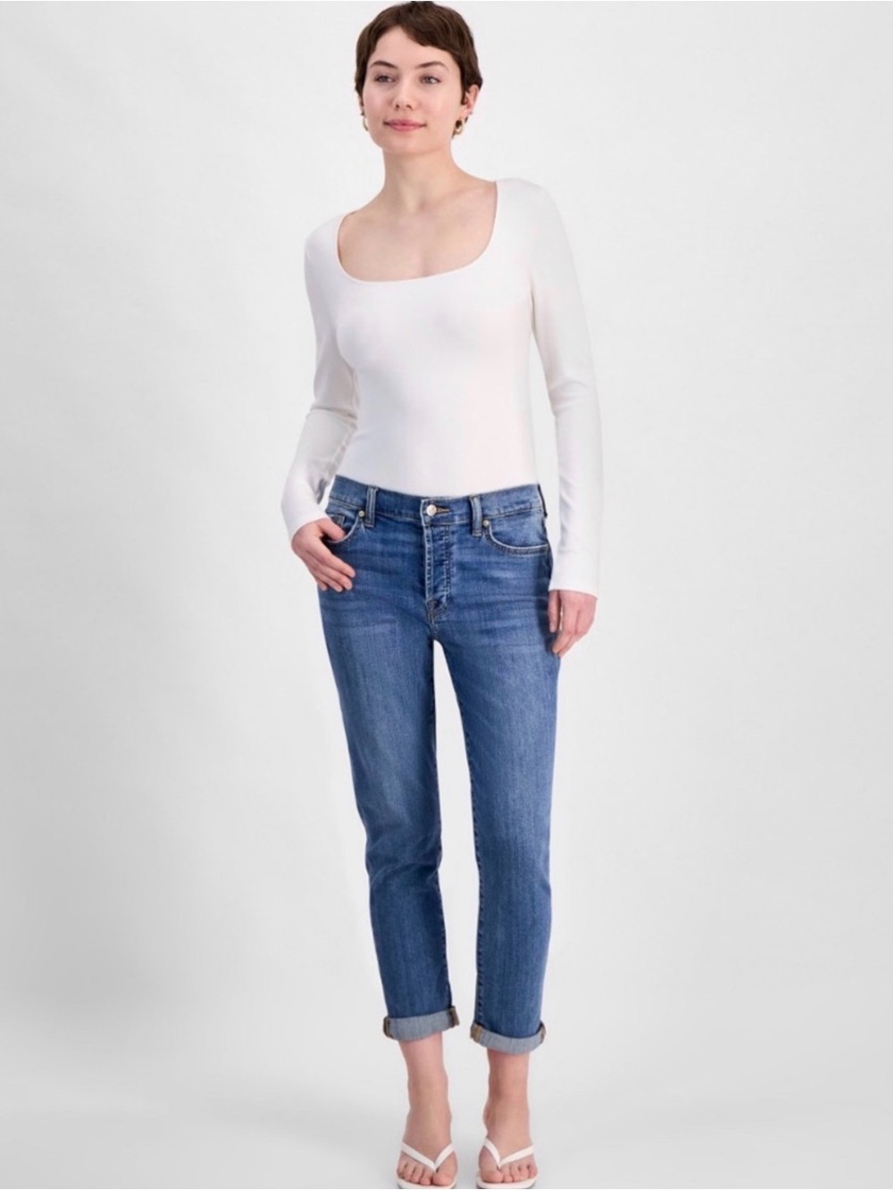 7 For All Mankind The Skinny Crop and Roll Jeans Size 29